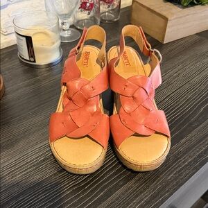 Born Women's Orange Woven Sandals